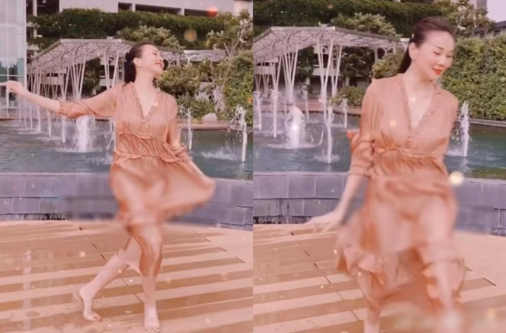 Mặc váy lụa lại ra gió, siêu mẫu Thanh Hằng bị lộ vùng nhạy cảm kém duyên.