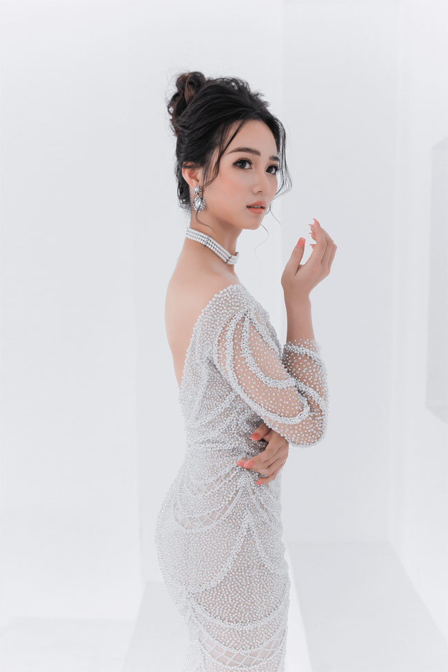 Minh Trang cho biết, thần tượng của cô là Hoa hậu Trần Tiểu Vy.