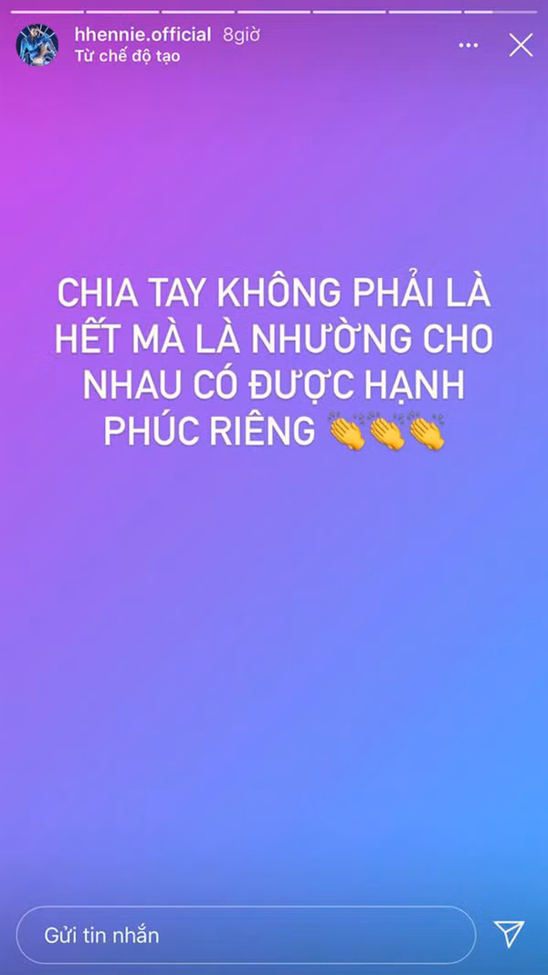Ro nghi van Hoa hau H’Hen Nie chia tay ban trai?