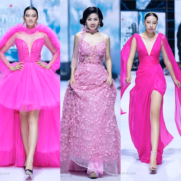 Trước đó, trong sự kiện thời trang tháng 4/2019, Mai Phương đảm nhận vai trò "First Face", tươi cười, đầy sức sống và quyến rũ khi trình diễn bộ váy xòe màu hồng đính kết hoa tỉ mỉ. Đây là lần hiếm hoi Mai Phương được giao trọng trách lớn tại show diễn thời trang.