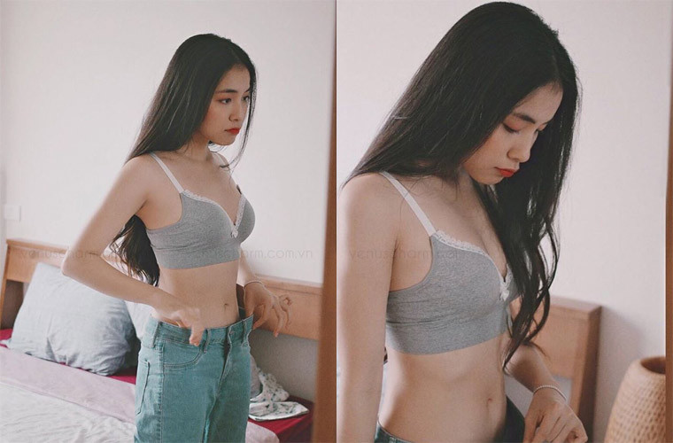 Cô gái trẻ sở hữu thân hình nhỏ nhắn, khuôn mặt ưa nhìn, hứa hẹn sẽ là một gương mặt triển vọng trong Vbiz.