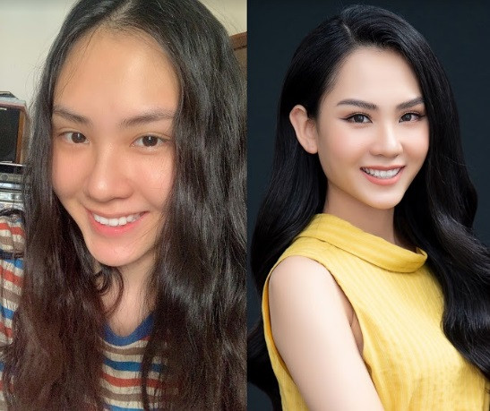 Huỳnh Nguyễn Mai Phương "lột xác" dưới bàn tay của chuyên gia trang điểm.