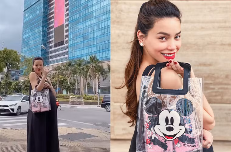 Vóc dáng cô chỉ thay đổi vì vòng hai khủng chứ không bị sồ sề như nhiều mỹ nhân Việt mang bầu khác.