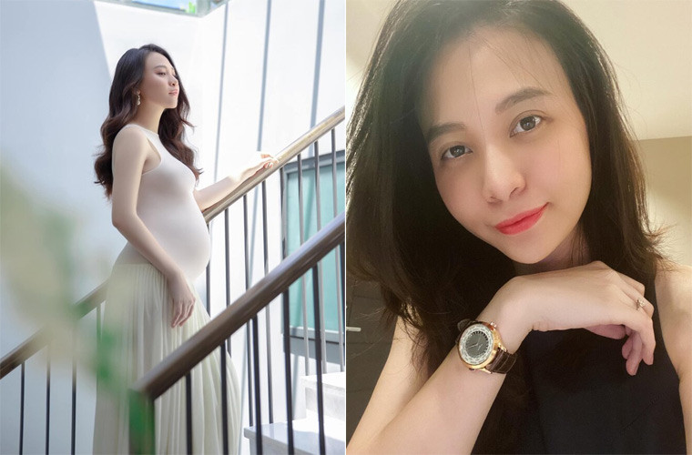 Dù mang thai những tháng cuối thai kỳ nhưng khuôn mặt và vóc dáng của Đàm Thu Trang vẫn không thay đổi nhiều ngoại trừ vòng hai lùm lùm. Hiện tại sau khi đã sinh con, bà xã của Cường Đô la vẫn đẹp bất chấp.