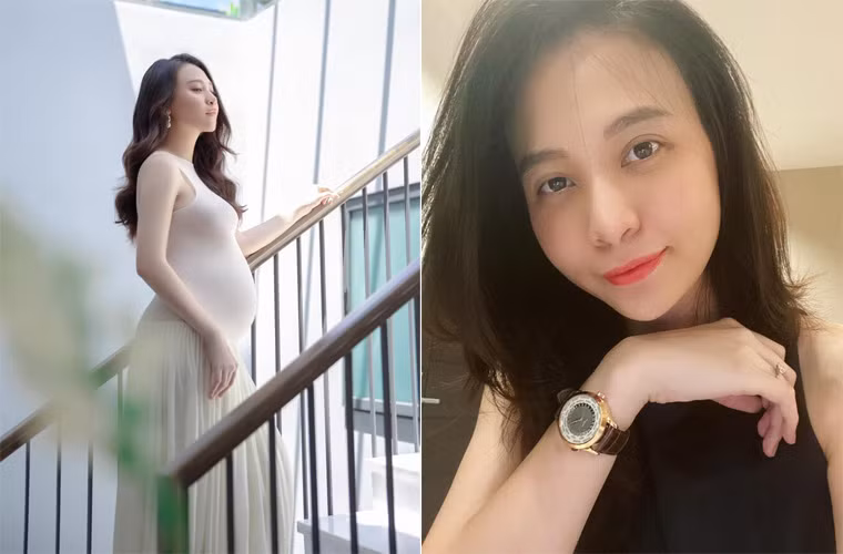 Dù mang thai những tháng cuối thai kỳ nhưng khuôn mặt và vóc dáng của Đàm Thu Trang vẫn không thay đổi nhiều ngoại trừ vòng hai lùm lùm. Hiện tại sau khi đã sinh con, bà xã của Cường Đô la vẫn đẹp bất chấp.