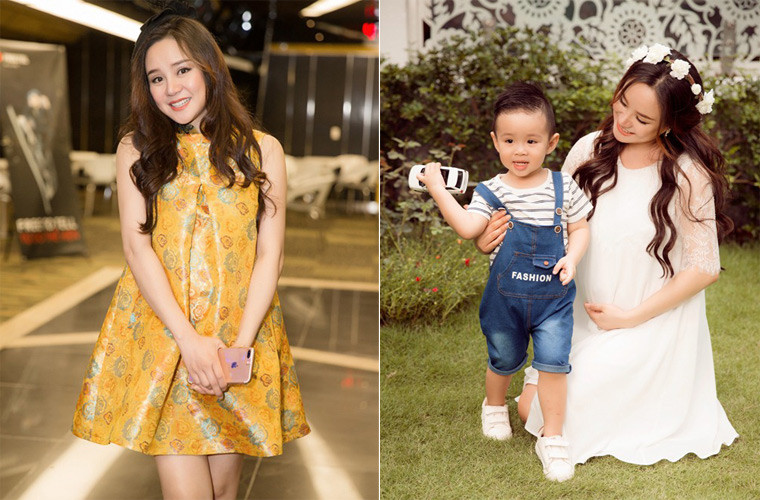 Vy Oanh cũng là mỹ nhân giữ được vẻ đẹp rạng rỡ khi mang bầu. Mang thai lần thứ hai ở tháng thứ 8, nữ ca sĩ vẫn rất xinh đẹp. Đây có lẽ là những khoảnh khắc tuyệt vời trong cuộc đời Vy Oanh.