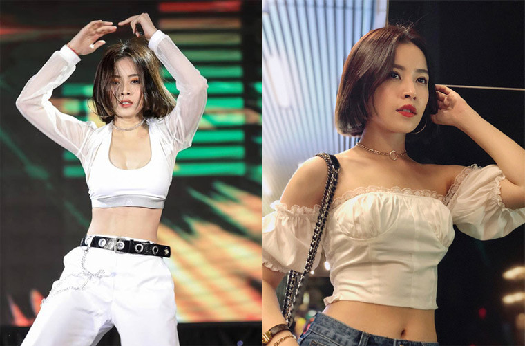 Chi Pu là một trong những sao nữ trong Vbiz có vòng eo con kiến, đẹp mắt nhất.