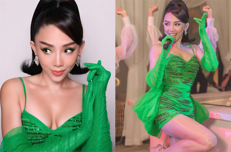 Chính vì ưu điểm đó mà Tóc Tiên thường xuyên ăn mặc gợi cảm để khoe ra ba vòng tuyệt đẹp của mình.