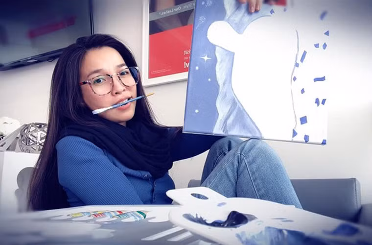 Trong thời gian sang Mỹ tìm trường cho con, Hiền Thục dành thời gian để vẽ, đi du lịch.