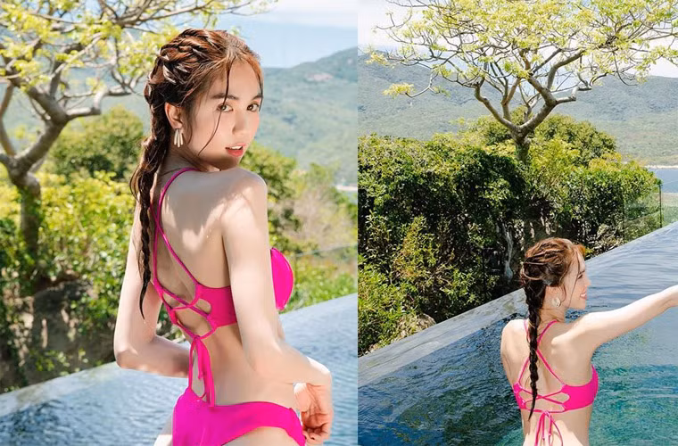 Một trong những shoot hình của Ngọc Trinh trong vlog của Khắc Tiệp.