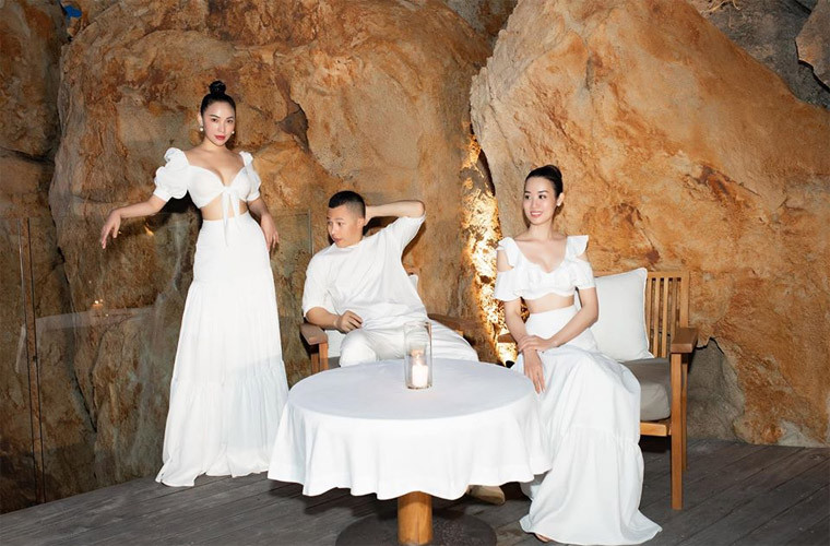 Quỳnh Thư, Khắc Tiệp và Minh Phương trong một shoot ảnh.