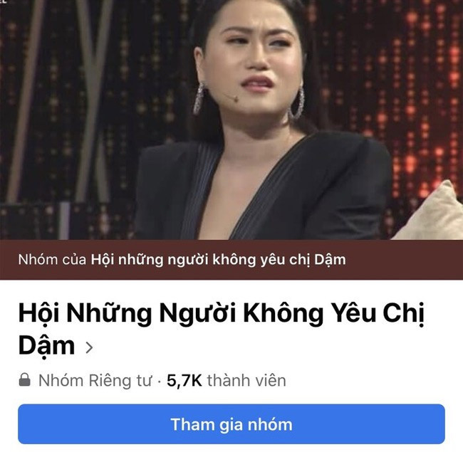 Giống Hương Giang, nữ diễn viên hài Lâm Vỹ Dạ cũng có một nhóm antifan với hàng ngàn thành viên.