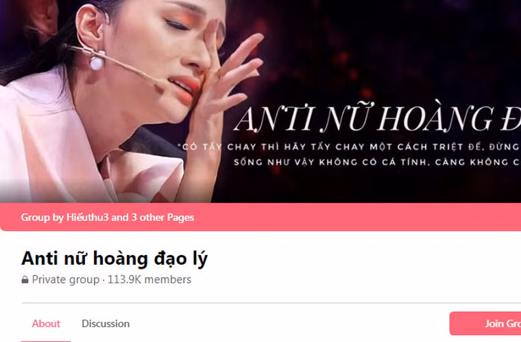 Thậm chí Hoa hậu Hương Giang còn có hẳn một nhóm antifan đông tới hơn 100.000 người, mặc dù nhóm này thành lập cách đây không lâu.