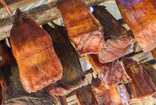 Một số du khách bạo gan nếm thử món ăn kinh dị Hákarl và nói rằng nó "có hương vị của ác mộng" với mùi hương giống như nước tiểu, pho mát thối và thậm chí là… xác chết.