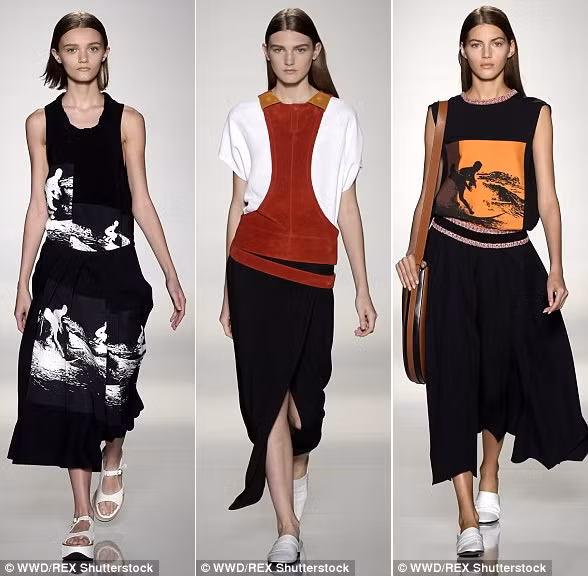 Bộ sưu tập lần này của bà mẹ 4 con được khen ngợi bởi sự phóng khoáng và kết hợp màu sắc rất bắt mắt.