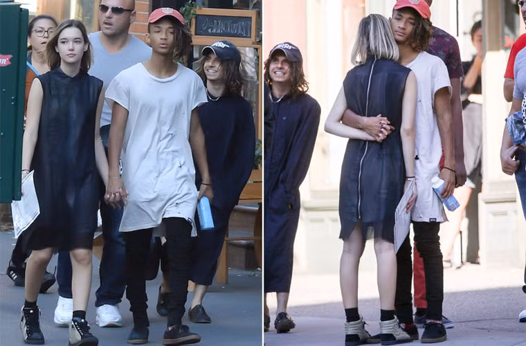 Bất cứ lúc nào xuất hiện là cánh săn ảnh lại bắt gặp Jaden Smith dính như keo với Sarah.