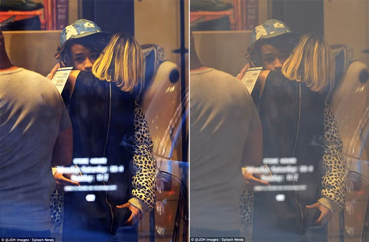 Chưa hết, nam diễn viên trẻ còn ôm chặt, tay túm bàn tọa của bạn gái không rời khi nói lời tạm biệt ra về.