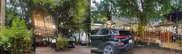 Một số nhà hàng được mở ngay giữa trung tâm công viên và hoạt động tấp nập suốt ngày đêm, khách đến đây có thể thoải mái đỗ xe bất kể chỗ nào. 