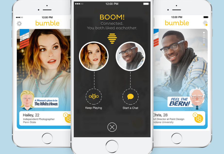 2. Bumblee. Giống với Tinder, Bumblee là một nơi kết nối những người dùng. Tuy nhiên ứng dụng này dường như phù hợp với nữ giới nhiều hơn. Bumble yêu cầu phụ nữ nhắn tin trước và trong 24h người kia không trả lời tin nhắn thì “tương hợp” sẽ bị hủy.