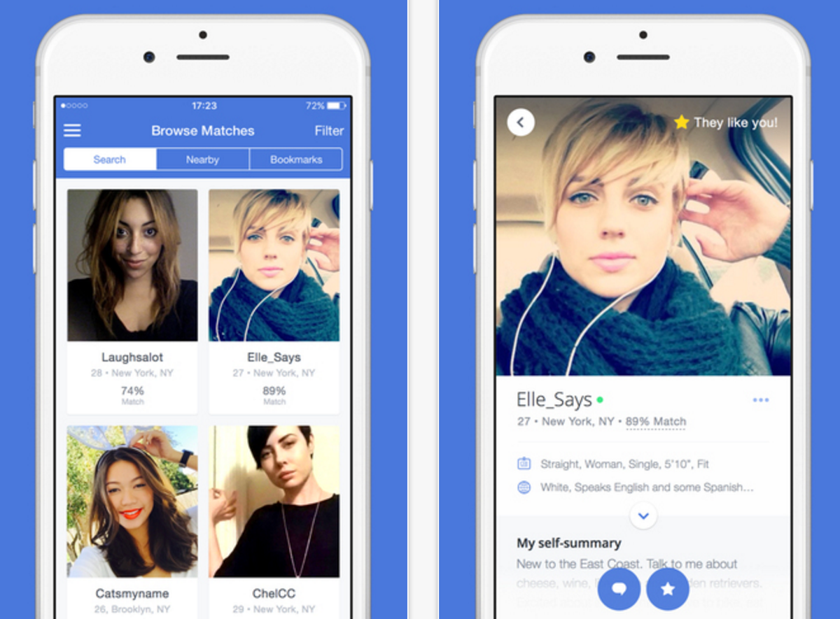 3. Okcupid. Khác với Tinder hay Bumble, Okcupid cho phép người dùng được gửi tin nhắn trước khi match. Dù vậy, nếu 2 người không match thì tin nhắn ấy sẽ không bao giờ có người nhận. Đây thực sự là ứng dụng dành cho những “người dùng nội tâm”.