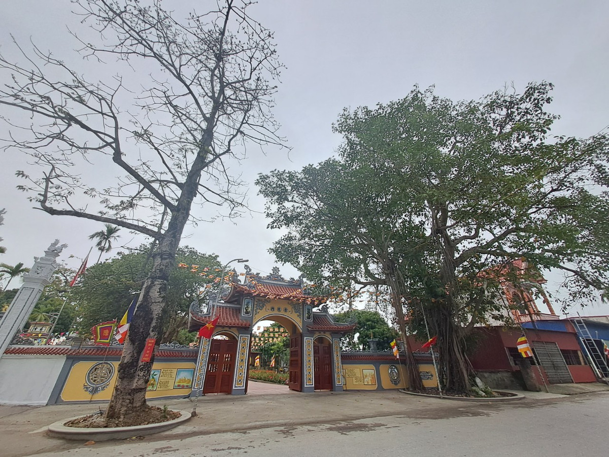 Một hôm, khi qua làng Nghi Dương thuộc huyện Nghi Dương, phủ Kinh Môn (nay là xã Ngũ Phúc, huyện Kiến Thụy, TP Hải Phòng) thấy mảnh đất sơn thủy hữu tình, hình con nhạn đang bay, có núi non, sông nước mênh mông, công chúa liền xin với vua cha cho lập am tu hành. Thương con chẳng nỡ xa, nhưng trước sự quyết tâm của công chúa, vua cha ngậm ngùi mà gật đầu đồng ý.