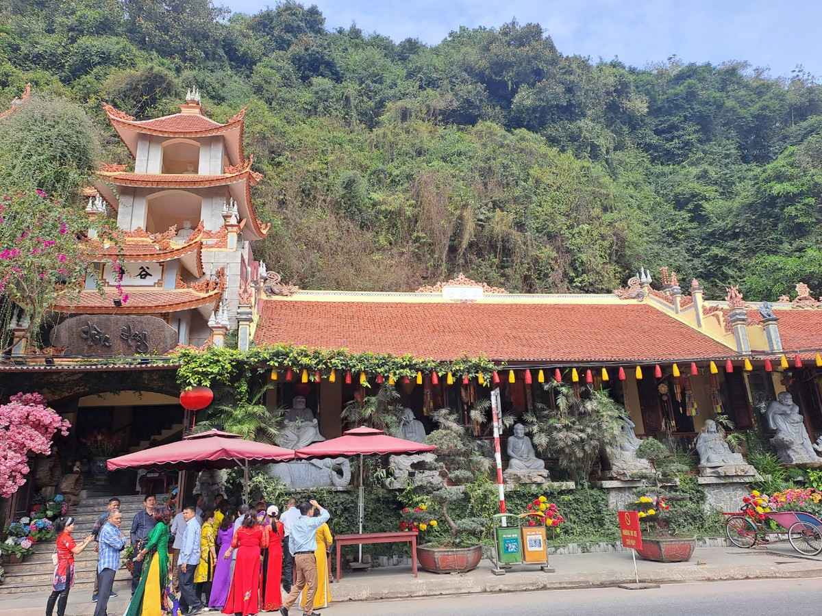 Kiến trúc chùa mới đẹp, hiện đại và độc đáo hơn. Nhìn tổng thể, chùa Hang mới vẫn mang lối kiến trúc Tam giáo đồng nguyên. Ở khu vực nhà thờ Tổ của chùa, bên cạnh là đền thờ 3 Mẫu Thượng Thiên, Thượng Ngàn và Mẫu Thoải. Phía cổng vào của chùa đặt một bức tượng Phật Quan Âm từ bi, trang nghiêm hướng về phía biển. Phía bên phải là tòa tháp 7 tầng, mỗi tầng tượng trưng cho một vị sư tổ đã tu hành tại đây.