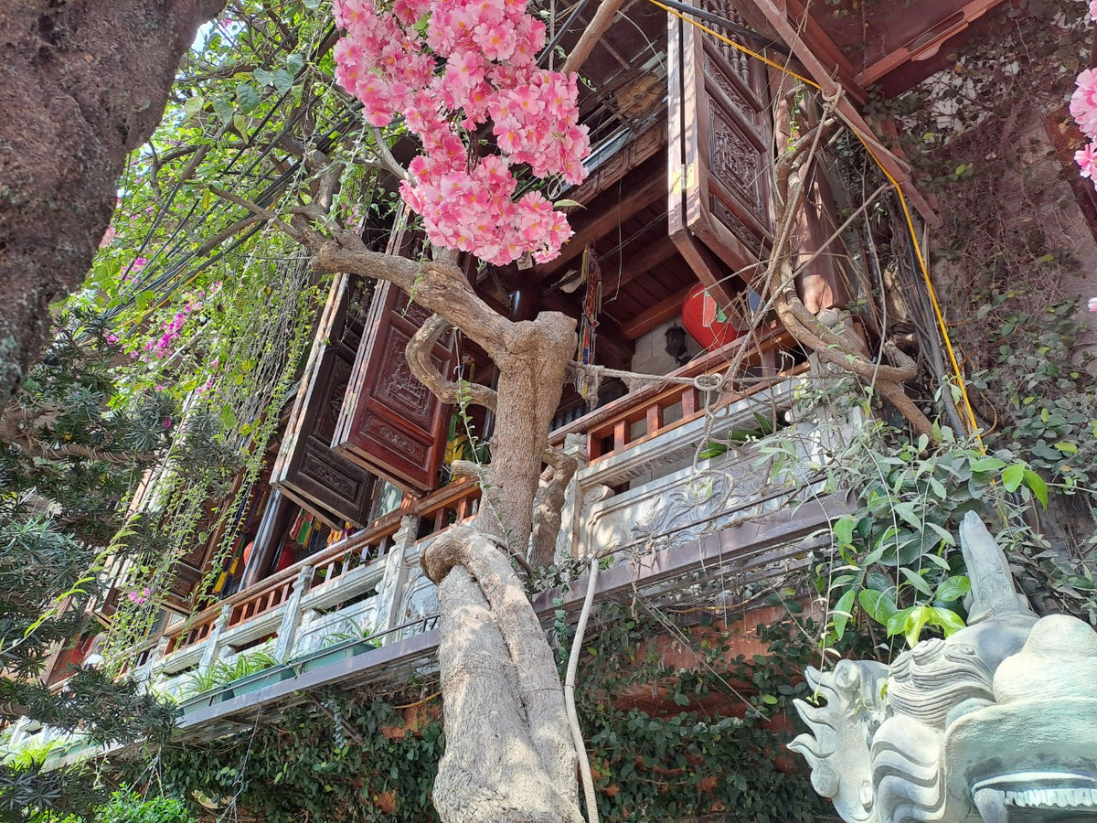 Kiến trúc của chùa bao gồm 2 bậc thềm chính, bậc thềm ngoài rộng khoảng 23m2, bậc thềm trong rộng 7m2, cao 0.5m. Đi sâu vào phía trong hang núi là tượng Phật Quang – người đã dạy đạo cho Chử Đồng Tử, một trong tứ bất tử của Việt Nam.