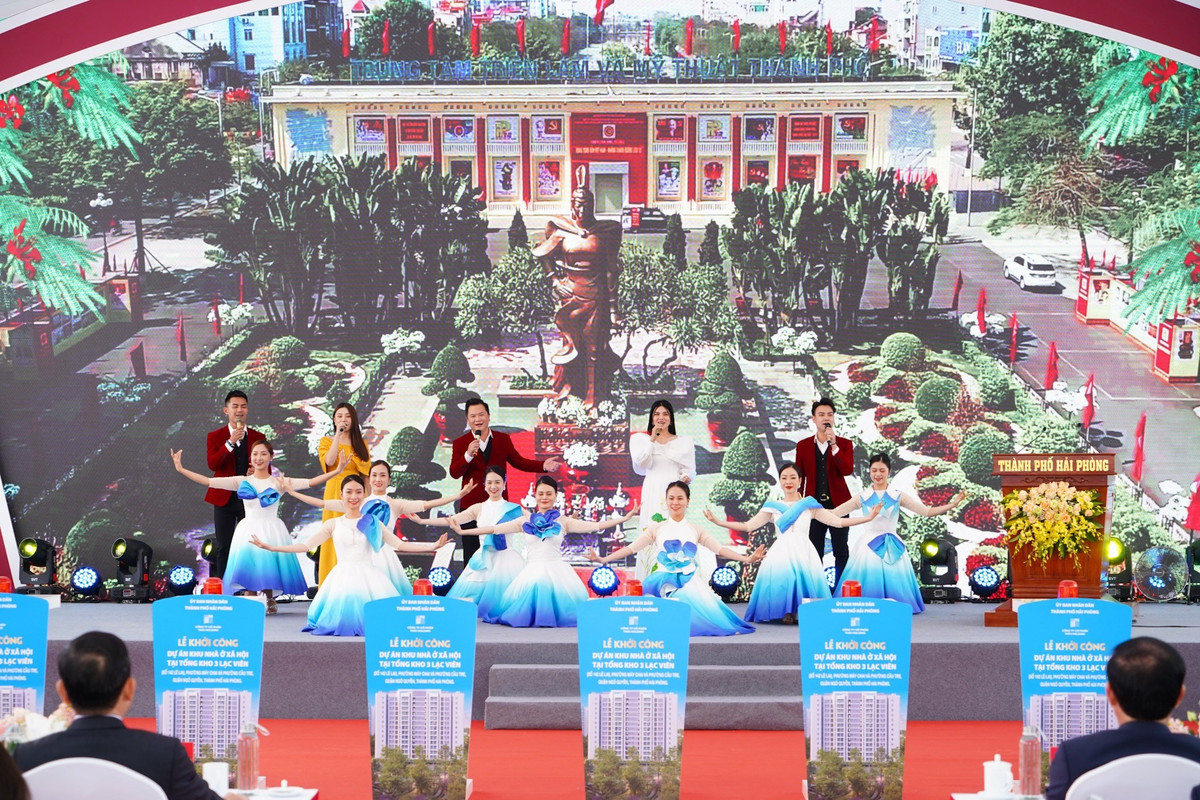 Phát biểu tại Lễ khởi công, Chủ tịch thành phố Hải Phòng khẳng định đây là Khu nhà ở xã hội đầu tiên của Đề án được khởi công có quy mô lớn nhất với 10 tòa Chung cư và các công trình công cộng, phục vụ cho khoảng 4.500 hộ dân sinh sống.