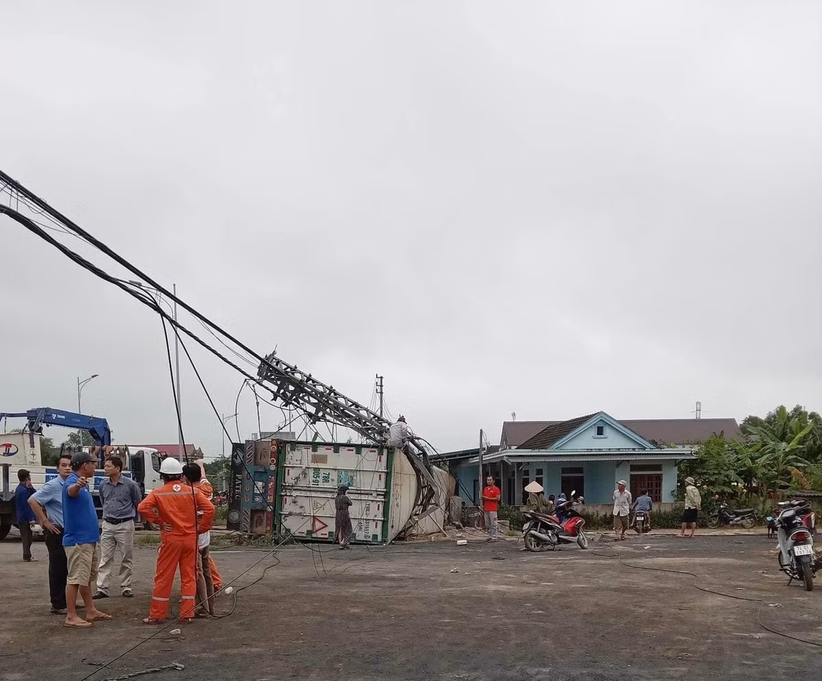 May mắn tài xế Trần Tài (42 tuổi) ở tỉnh Phú Yên chỉ bị thương nhẹ, tuy nhiên vụ tai nạn đã làm cho hơn 2.000 hộ dân bị mất điện.