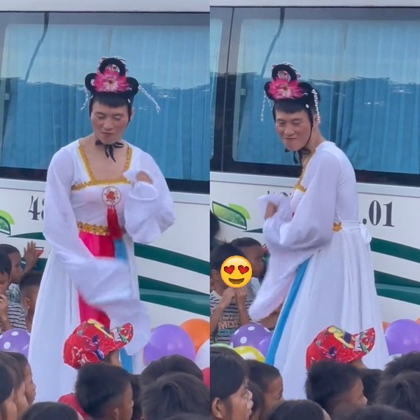 Đoạn clip một người đàn ông diện trang phục chị Hằng, biểu diễn trước mặt các bé thiếu nhi đã bất ngờ “nổi như cồn” trên mạng xã hội. Đặc biệt, anh không những không ngại ngùng mà còn nhiệt tình thực hiện vũ đạo trên nền nhạc bài Như Đóa Hồng Ban Sớm vô cùng tự tin. Ngay sau khi được chia sẻ trên mạng xã hội, đoạn video đã thu hút sự yêu thích và bình luận của rất nhiều người.