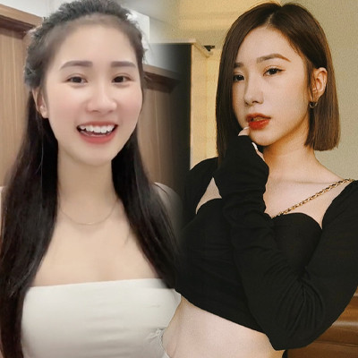 Và không chỉ cắt phăng mái tóc dài thương hiệu, hot TikTok còn "lột xác" bản thân bằng những trang phục gợi cảm.