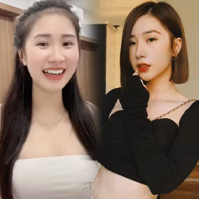 Và không chỉ cắt phăng mái tóc dài thương hiệu, hot TikTok còn "lột xác" bản thân bằng những trang phục gợi cảm.