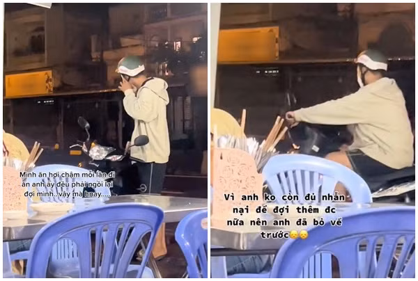 Vừa qua, cư dân mạng đã không ngừng truyền tay nhau đoạn clip một cô gái bị người yêu bỏ lại giữa quán cơm tấm vì tội ăn chậm. Sự việc đã nhanh chóng nhận về nhiều ý kiến trái chiều, có người bênh cô nàng, người lại thương thay anh bạn trai. Ảnh: TikTok N.T