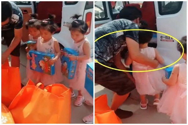 Hình ảnh một ông bố đang chuẩn bị đồ dùng học tập cho 4 cô công chúa vô cùng đáng yêu thu hút sự quan tâm từ người xem. Được biết ông bố họ Lý (ở Trung Quốc) là cha của một ca sinh 4. Và tất nhiên nuôi 4 con một lúc chẳng phải việc dễ dàng gì.