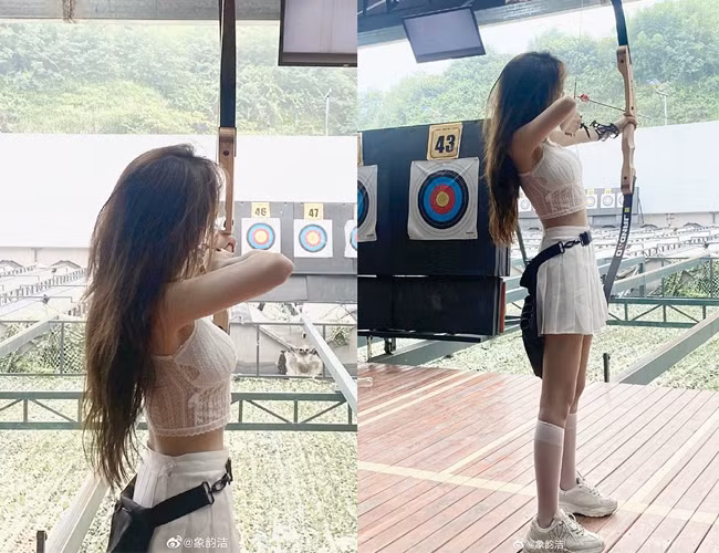 Cũng giống như golf, trang phục trên sân bắn của phái nữ rất đa dạng và phong phú.