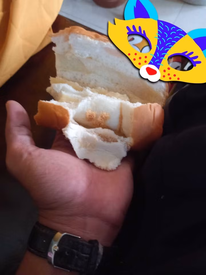 Một chiếc bánh mì ngoài đời thực đúng chuẩn thảm họa quảng cáo.