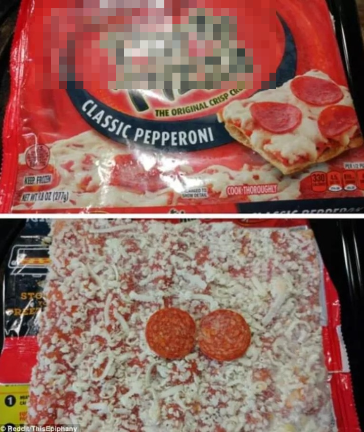 Rõ ràng trên bao bì còn có tận 3 miếng xúc xích nhưng mở ra lại "bay màu" đi đâu 1 miếng.