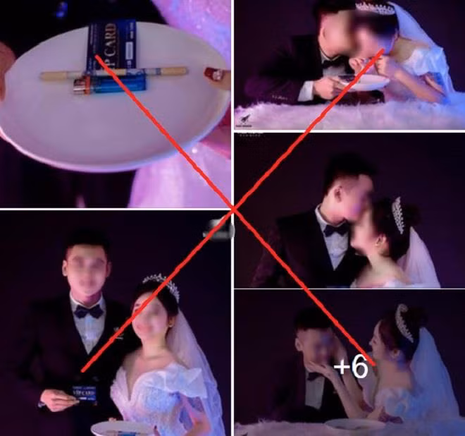 Hiện tại bộ ảnh cưới phản cảm vẫn gây xôn xao cõi mạng.