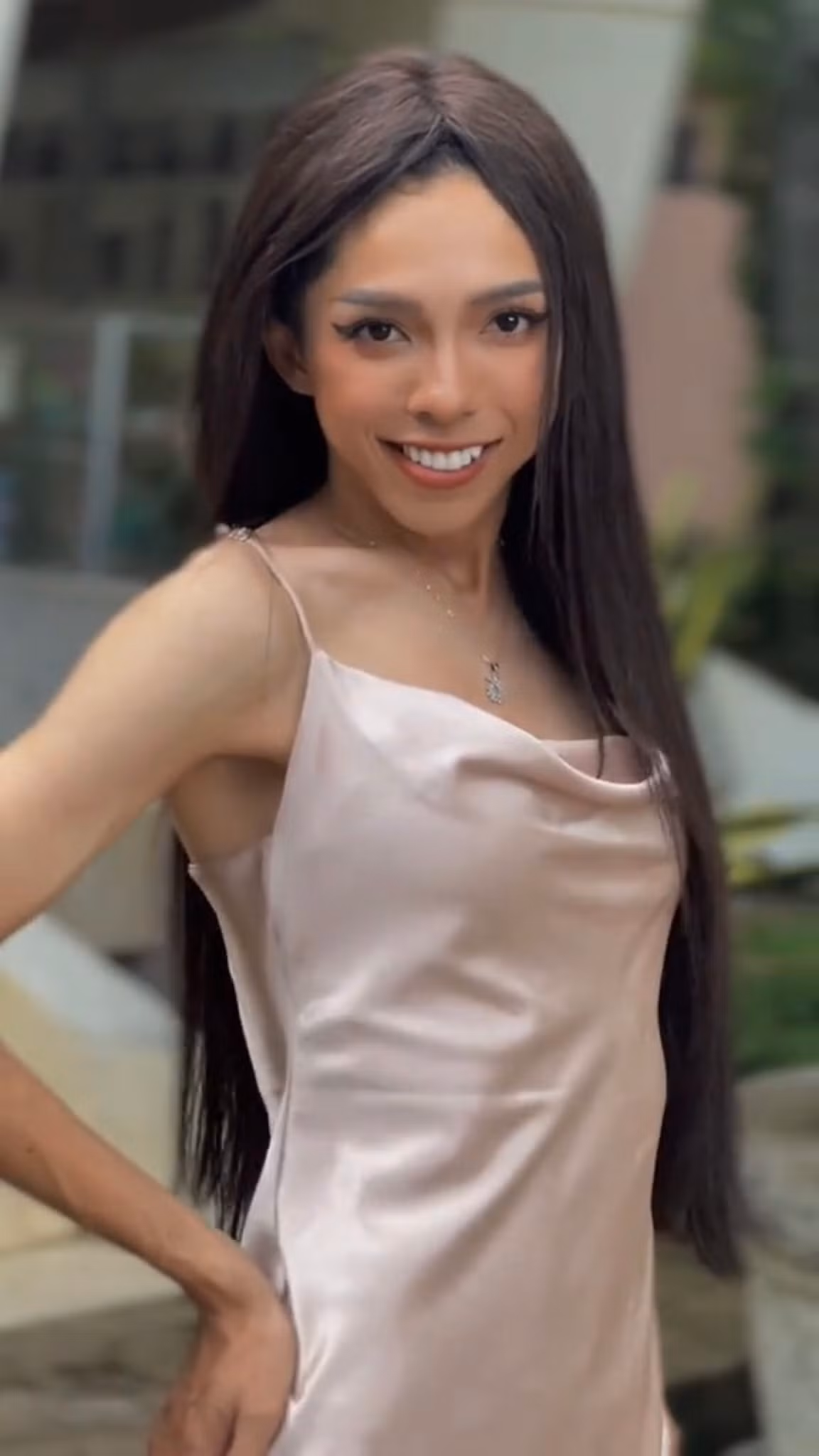 Đoạn clip ghi lại cảnh tập luyện catwalk để chuẩn bị cho thi Hoa hậu của Võ Thành Ý mới đây đã khiến cư dân mạng xôn xao bàn tán. Ảnh: Chụp màn hình TikTok thanhyvo