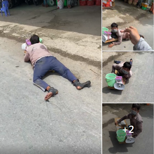 Đoạn clip ghi lại cảnh 1 người đàn ông bị tàn tật phải lăn lê bò toài xin từng cắc bạc ngoài đường trông rất đáng thương. Tuy nhiên khi có người đi xe máy đến, chỉ tay kèm câu nói: "Đứng lên, tao bảo m** bao nhiêu lần rồi? Đứng lên" thì ngay lập tức người đàn ông khỏe mạnh, 2 mắt rưng rưng lệ rồi đứng lên như người bình thường. Đoạn clip này đã khiến cư dân mạng vô cùng phẫn nộ về hành động lừa đảo của người "tàn tật".