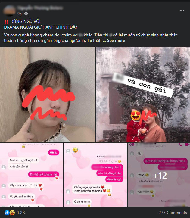 Bài đăng "bóc phốt" tiểu tam vừa được chia sẻ trên mạng xã hội đã thu hút đông đảo sự chú ý của dân tình. Không chỉ ngang nhiên qua lại với đàn ông đã lập gia đình, cô gái này còn yêu sách, thậm chí khi bị phát hiện còn tỏ thái độ hống hách với "chính thất".