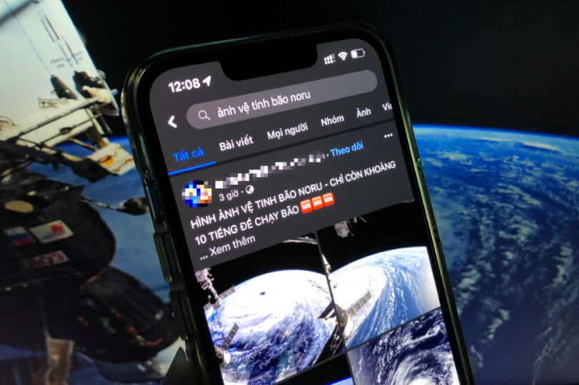 Sự thật ảnh tâm bão số 4 Noru lan truyền chóng mặt trên Facebook Su that anh tam bao so 4 Noru lan truyen chong mat tren Facebook