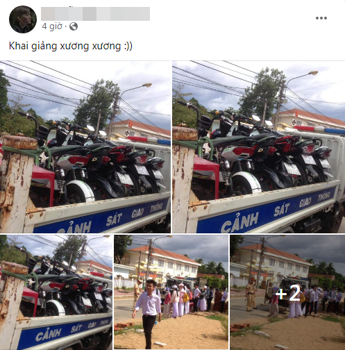  Ngày khai giảng năm học mới lẽ ra mọi thứ phải tươm tất và nền nếp. Nhưng nhiều cô cậu học trò lại biến nó trở thành "bất ổn" khi không chấp hành đúng luật giao thông điều khiển phương tiện trên đường. Ảnh: Chụp màn hình