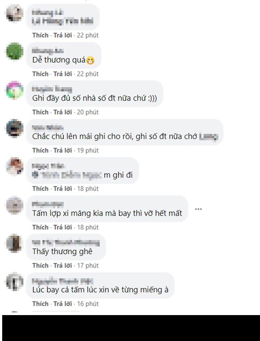 "Cầu mong miền Trung mạnh mẽ vượt qua tất cả. Mình thích những hình ảnh như thế này, dù có thiên tai vẫn luôn có sự lạc quan, hài hước", "Thấy thương ghê", "Mong mọi người chống chọi được qua cơn bão",...là bình luận của cư dân mạng.