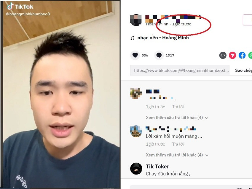 Hoàng Nhật Minh sau đó đã lên tiếng xin lỗi công khai đến tất cả mọi người trên MXH. Ảnh: Chụp màn hình