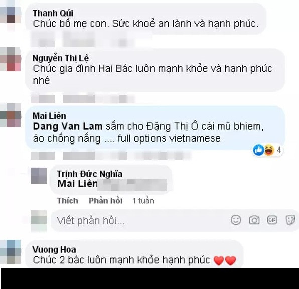 Ở phần bình luận bài đăng, rất nhiều người bày tỏ ngưỡng mộ trước tình cảm của gia đình Văn Lâm. Ngoài ra không ít người ngỡ ngàng trước ngoại hình của gia đình anh, vẻ đẹp trai của Lâm Tây chính là từ gen di truyền từ hai vị phụ huynh.