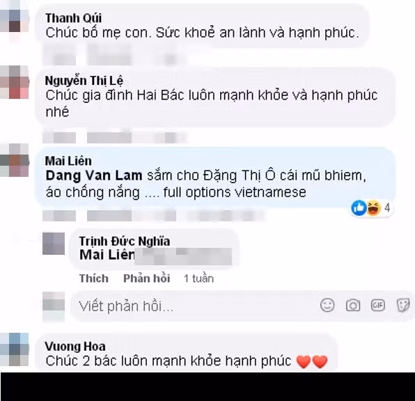 Ở phần bình luận bài đăng, rất nhiều người bày tỏ ngưỡng mộ trước tình cảm của gia đình Văn Lâm. Ngoài ra không ít người ngỡ ngàng trước ngoại hình của gia đình anh, vẻ đẹp trai của Lâm Tây chính là từ gen di truyền từ hai vị phụ huynh.