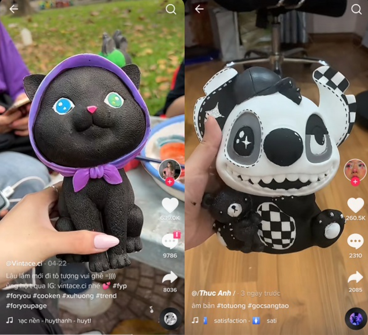 Hiện tại trò tô tượng đang thịnh hành trên cả MXH, không riêng gì TikTok, nhiều bạn trẻ còn thực hiện các bài review trải nghiệm một ngày đi tô tượng cực thú vị ở công viên trên MXH Facebook. Ảnh: Tổng hợp