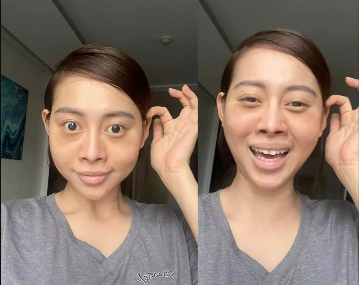 Dưới phần bình luận cô nàng nhanh chóng đính chính rằng đây chỉ là một trò đùa: “Tui cố makeup cho xấu thôi mấy bà đừng huỷ follow tui nha”.