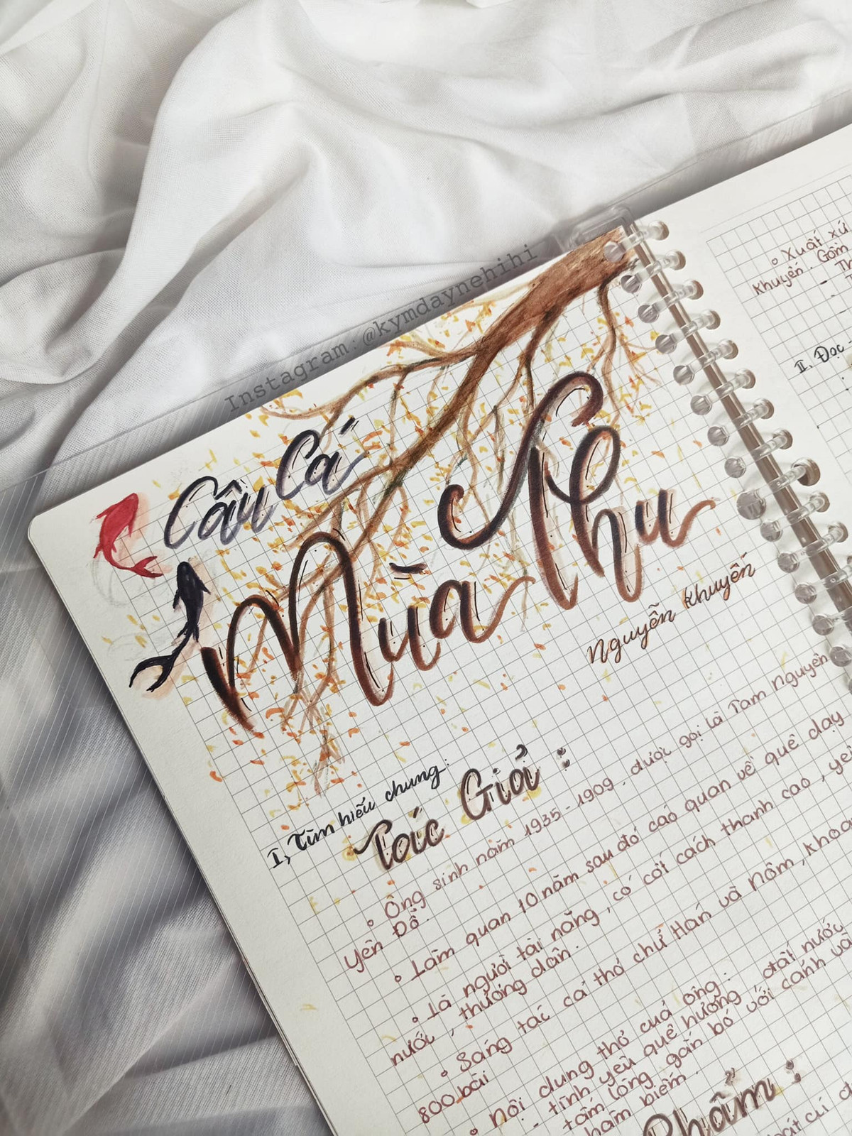 Những hình ảnh trong cuốn vở Ngữ văn này đã nhận được "cơn mưa" lời khen của cư dân mạng.